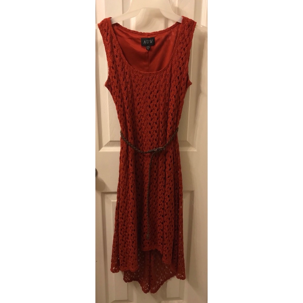 Hi-Lo Belted Dress